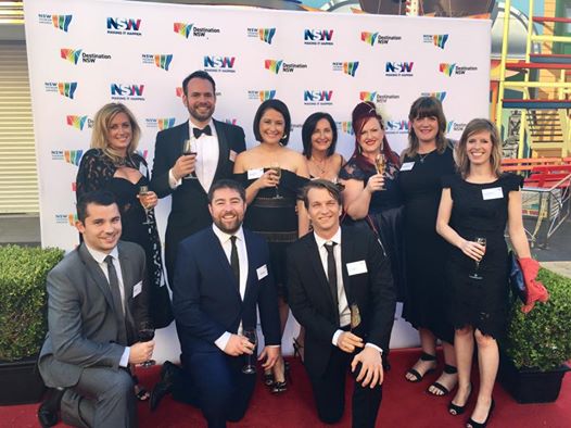 Some of the Booking Boss team at the 2016 NSW Tourism Awards